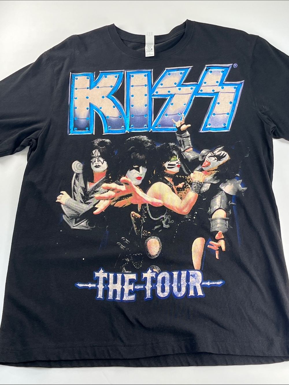 Kiss Authentic 2012 The Tour Concert Black Tee Sz L